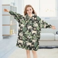 thumbnail image 5 of joogoo Wearable Blanket Hoodie for Pugs Dog Palm Leaves Oversized Sherpa Hooded 3-14 YR M, 5 of 7