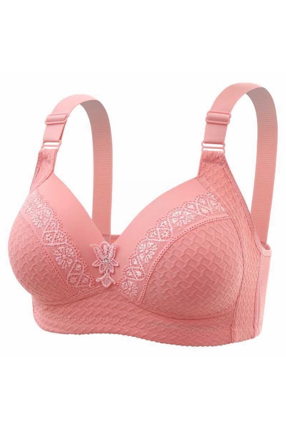 Push Up Bras Women's Fully Front Close Longline Lace Posture Bra Silver E