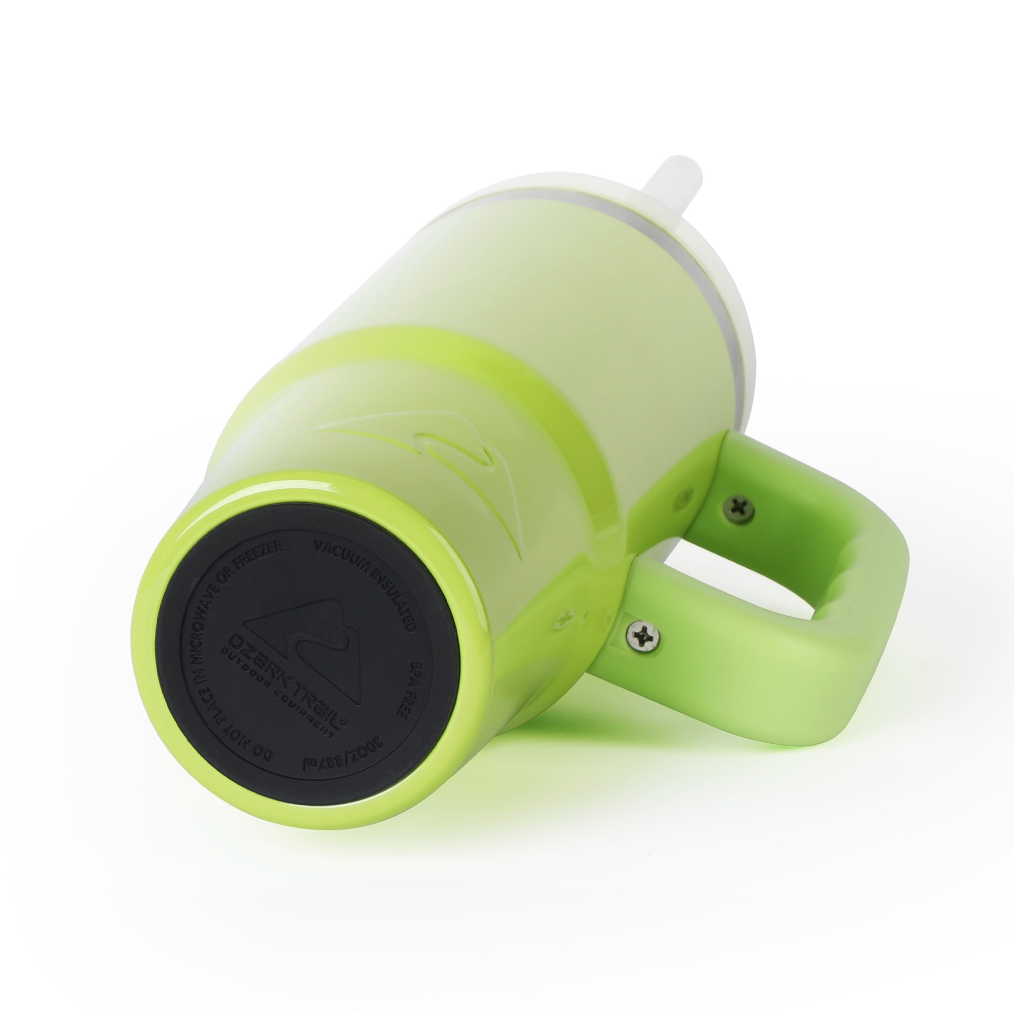 Ozark Trail 30 oz Stainless Steel Insulated Tumbler with Handle, Sonic Lime Green