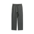 thumbnail image 1 of Men's Solid Color Casual Straight Leg Pants Full Length Pants, 1 of 3