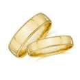 thumbnail image 4 of Pompeii3 Matching Gold His Hers Polished Wedding Band Ring Set, 4 of 5