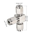 thumbnail image 2 of Uxcell 4mm OD Tube 3 Way Tee Union Stainless Steel Quick Connect Compression Fittings, 2 of 5