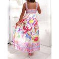 thumbnail image 6 of Musuos Women’s Summer Bohemian Style Long Dress Sleeveless Square Neck A-line Flowy Beach Dress, 6 of 7