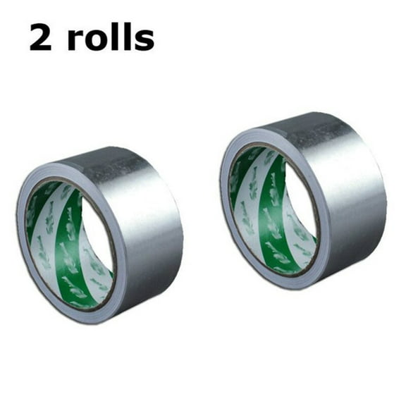 PreAsion 2 Rolls Aluminum Foil Tape Width 6cm(2.4inches)×40m Screen Printing Adhesive Paper