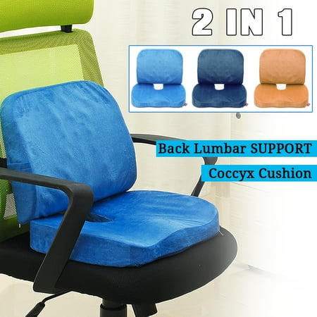 Orthopedic Memory Foam Seat Cushion And Lumbar Support Back Pillow