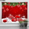 thumbnail image 1 of Tapiz navideño colgante de pared fuera de la ventana, Paisaje de nieve, bosque, invierno, dormitorio, sala de estar, decoración del hogar, tela, 1 of 4