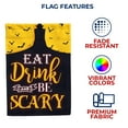 thumbnail image 4 of America Forever Eat, Drink And Be Scary Halloween Garden Flag 12.5 x 18 inch Vampire, Bats Double Sided Small Halloween Horror Nights Flag for Outside, Holiday Party Yard Outdoor, 4 of 6