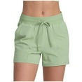 thumbnail image 1 of Dealovy Shorts for Women Summer Casual Drawstring High Waisted Workout Solid Color Beach Shorts, 1 of 6