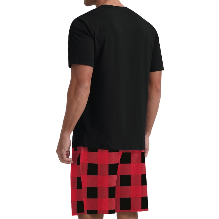 Giruns Men's Plaid Pajama Set with Shorts photo 3