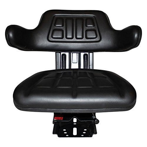 Noir TRAC SEATS Marque Universelle Tracteur de Ferme TRAC Marque Suspension SEAT avec Inclinaison Style Gaufré Convient à Massey Ferguson
