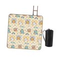 thumbnail image 4 of Manta de picnic para exteriores, bonita manta de picnic extragrande con bolsa de almacenamiento, de playa plegable de 78,74 x 78,74 pulgadas para, 4 of 9