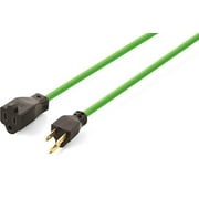 (2 pack) Hyper Tough 16AWGX3C 100ft Indoor and Outdoor Light Duty High Visibility Green Vinyl Extension Cord