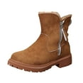 thumbnail image 2 of Roncen Women's Winter Snow Boots - Fashion Casual Mid Calf Thicken Fleece Lined Cotton Boots with Solid Color for Cold Weather, 2 of 8