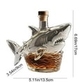 thumbnail image 3 of Uuiauoio Shark Shaped Whiskey Bottle High Borosilicate Glass , Novelty Liquor Decanter for Gift Giving and Home Bar Collection, Unique Design for Bourbon Scotch and Spirits Display, 3 of 7