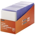 thumbnail image 1 of Arjiekwei 200 fundas para tarjetas, cargadores superiores para tarjetas, protectores de tarjetas de béisbol de 3 x 4 pulgadas, plástico duro, soporte superior para tarjetas de juego de fútbol deportiv, 1 of 6