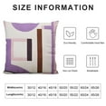 thumbnail image 5 of COMIO Boho Throw Pillow Cover Purple Simple Textured Throw Pillow Cover, Modern Minimalist Abstract Geometric Decorative Throw Pillows Square Cushion Cover for Bed Couch Sofa, 5 of 5