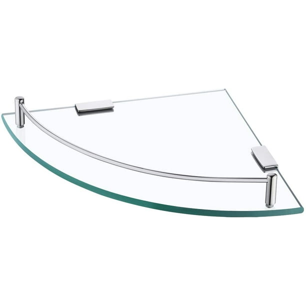 Glass Corner Shelf for Bathroom Corner Shower Shelf 2 Pack Tempered