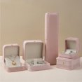 thumbnail image 2 of High-end Velvet Jewelry Box Pearl Buckle Ring Bracelet Earrings Organizer Display Case Fashion Jewelry Storage Box Gift Box, 2 of 4