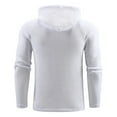 thumbnail image 4 of Yyeselk Hoodie for Men Slim Fit Long Sleeve Drawstring Hooded Casual Solid Color Warm Comfortable Winter‌ Pullover Sweatshirt Tops White L, 4 of 9