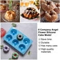 comerut Silicone Donut Cake Pan 6cavity NonStick BPAfree Baking Mold