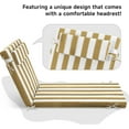 thumbnail image 5 of Chaise Lounge Cushions Outdoor, 3" Thick Waterproof High-Density Foam with Adjustable Ties & Removable Cover, 72"x21" Patio Poolside Chair Cushions for Garden Beach (2, Yellow White Stripes), 5 of 13