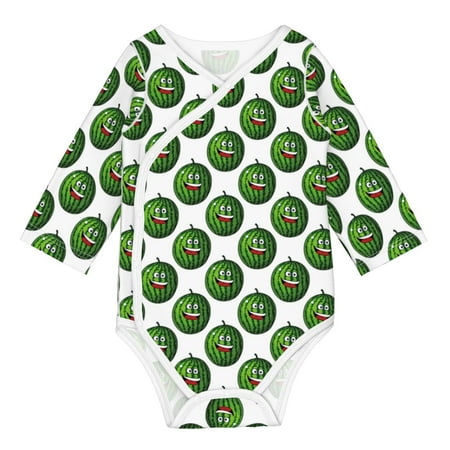 

Coaee Happy Watermelon for Soft Cotton Baby Long-Sleeve Bodysuit Girls Boys Bodysuit Romper