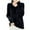 Black, variant on V Neck Sweater for Women Long Sleeve Lightweight Knitted Pullover Womens Solid Color Casual Tops