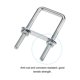 thumbnail image 4 of U Pernos (M8x40x100mm), Cuadrado U Perno Carbono Acero con Accesorios - para Construcción, Tubería, 4 of 5