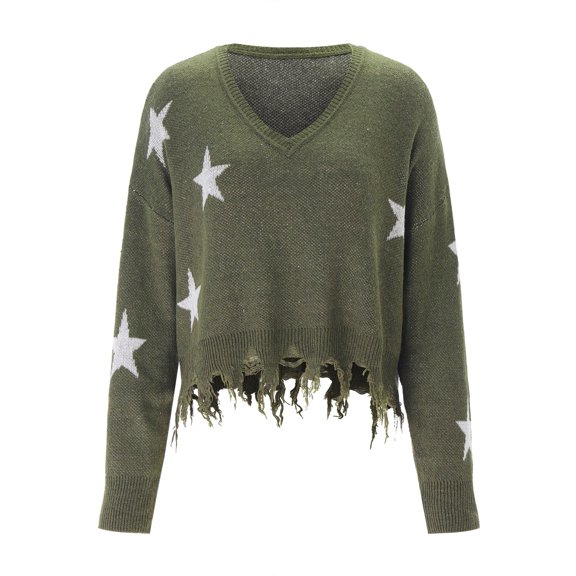 Aayomet Cardigan For Women Lightweight Women's Fashion Sweater Long Sleeve Casual Ribbed Knit Winter Clothes Pullover Sweaters Blouse Top,Army Green S-XXL