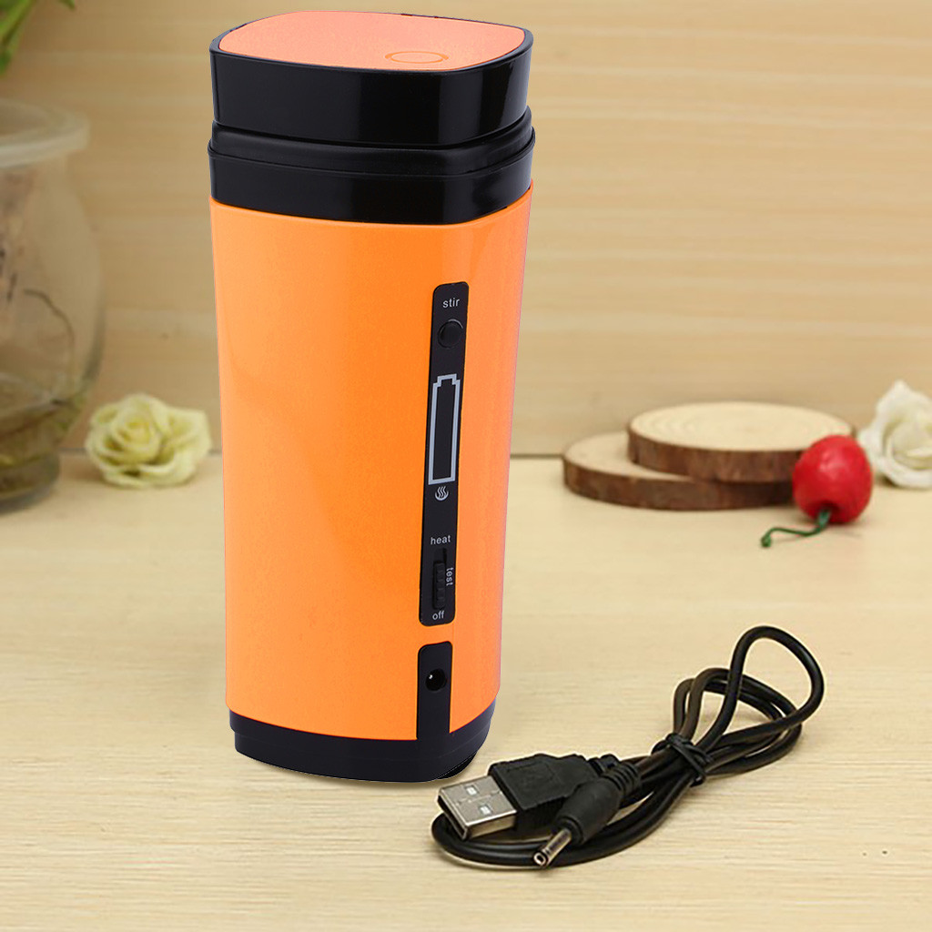 Mini Travel Coffee Maker Portable Automatic Mixing Heating USB Coffee