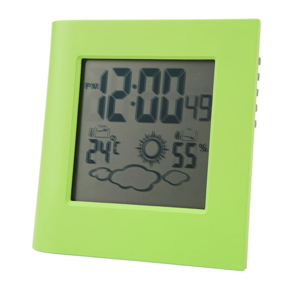 Despertador De Energía Dual Con Batería Solar, Reloj Despertador De Temperatura Y Humedad Con Función De Temporizador LCD, Reloj Despertador Digital Con Pantalla De Números