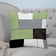 thumbnail image 4 of Sage Green Grey Geometric 26x26 Pillow Covers Set of 2, Modern Black White Abstract Art Throw Pillow Covers Decorative Couch Cushion Case, Microfiber Square Pillowcases for Bedroom Car Living Room, 4 of 7