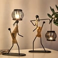 thumbnail image 4 of Metal Candlestick Abstract Character Candle Holder Nordic Metal Candlestick Abstract Character Sculpture Decor Gift, 4 of 11