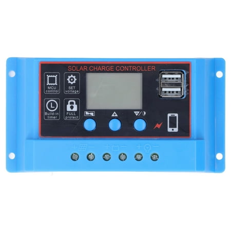 LCD Solar Panel Controller, Photovoltaic Solar Controller 12V 24V PWM ...