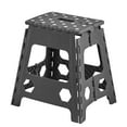 Superio Folding Step Stool with AntiSlip Surface 15" (Grey)