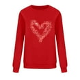 thumbnail image 3 of Aoochasliy Valentines Sweatshirts for Women Love Heart Graphic Tee Crew Neck Loose Fit Long Sleeve Pullover Casual Valentine's Day Tops Gifts for Her Dating Home Party, 3 of 6