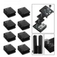 thumbnail image 1 of Square Glass Clamp - Black Spray Paint Balustrade Clip, Stainless Polished Finish, Hardware Clamps (8 pcs), 1 of 4