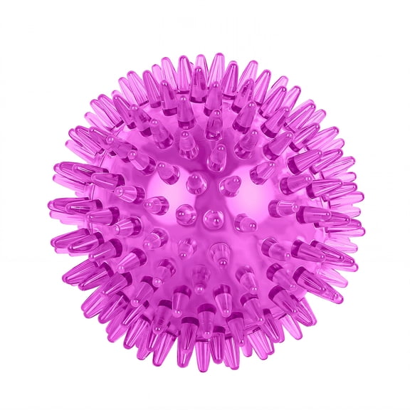 BESTSKY Dog Ball for Aggressive Chewers - 2 Inch Enhanced Thickness Squeaky Interactive Chew Toy, Durable Rubber Ball for Outdoor Play, Fetch, Training, and Boredom Relief, Purple