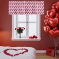 thumbnail image 5 of Valentine's Day Valance Curtain for Windows Roses Romantic Rod Pocket Curtain Valances Short Window Treatments Panels for Kitchen Bathroom Laundry Room Basement 42 x 12 Inch, 5 of 9