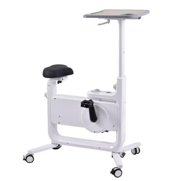 Bike Desk, Adjustable Height Standing Desk with Tablet Holder - Ideal for Home Office Workouts, Supports Up to 265 lbs