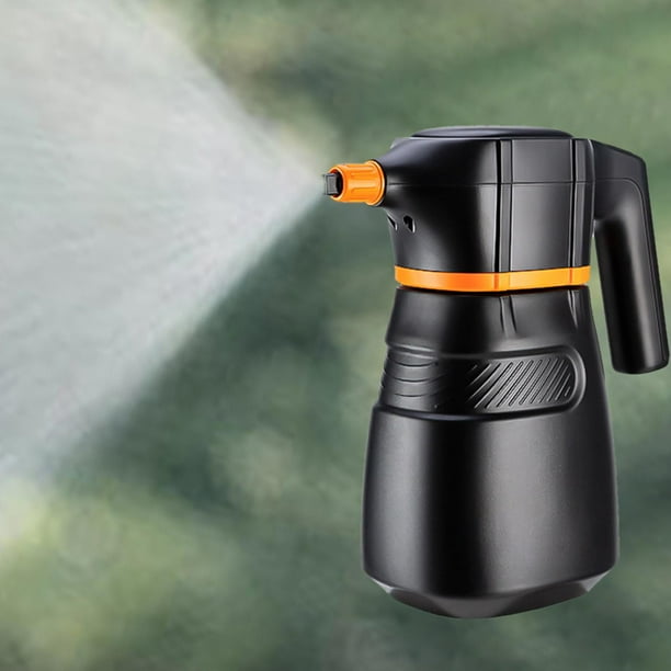 Pulverizador de espuma eléctrico para lavado de autos, jardinería, belleza automotriz y detallado de autos. Negro Naranja