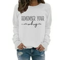 LGASWYX Clearance Remember Your Why Sweatshirt Funny Quote Sweatshirt
