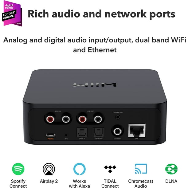 WiiM Mini Bit-Perfect WiFi AirPlay 2 Multiroom Bluetooth 24-bit 192kHz  Hi-Res Music Streamer