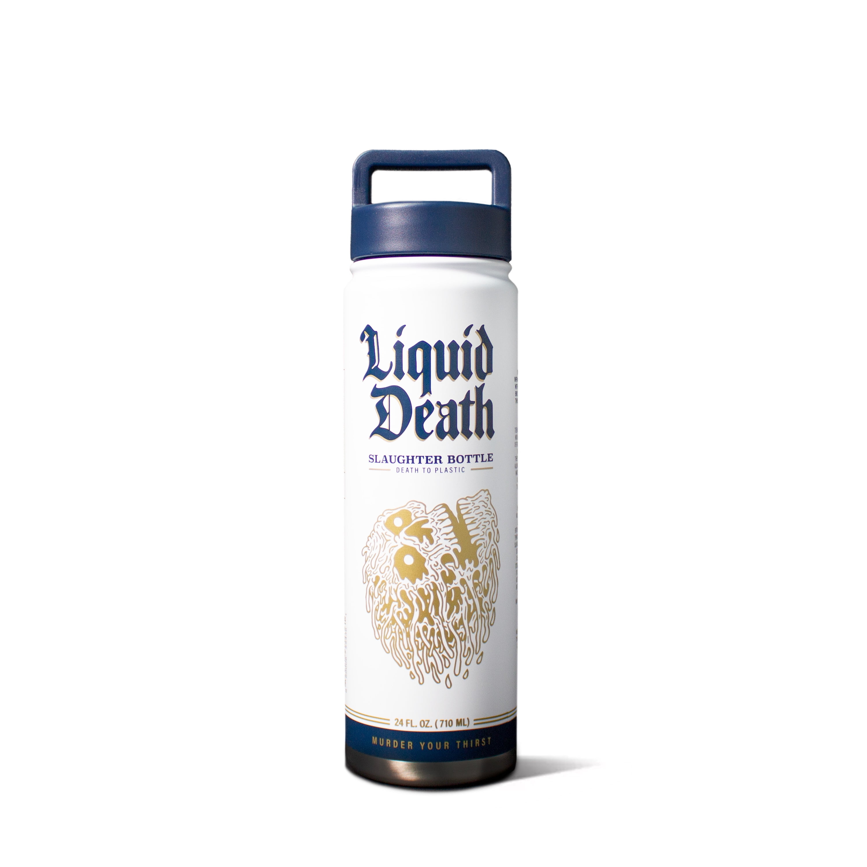 Liquid Death Reusable Slaughter Water Bottle, Black - 24oz