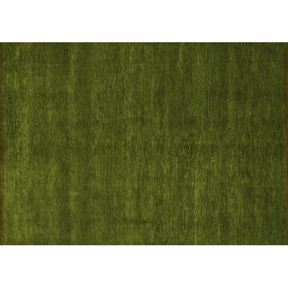 Ahgly Company Indoor Rectangle Abstract Green Modern Area Rugs, 3' x 5'