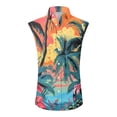 thumbnail image 2 of Hogleaql Men's Summer Sleeveless Dress Shirts Tank Top Button Down Hawaiian Tank Top Tropical Graphic Vacation Trendy Beach Shirts White 2XL, 2 of 6