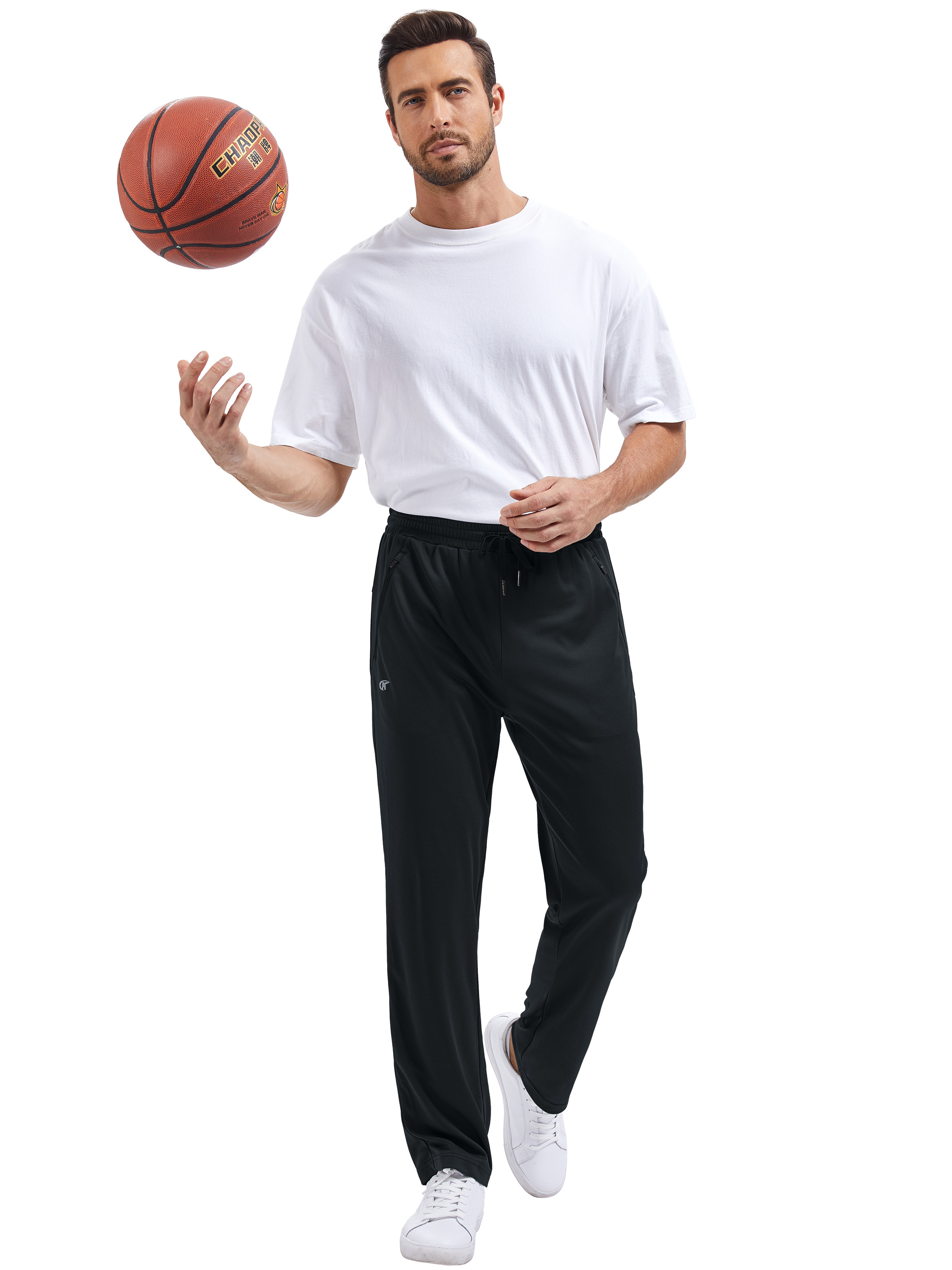 Weilanxin Men's Mesh Lightweight Joggers with Zipper Pockets photo 6