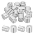 thumbnail image 1 of Uxcell 27/64"(10.7mm) Aluminum Wire Rope Stop Sleeve Set, 15 Pcs Crimping Loop Sleeve Single Hole Round Cable Ferrule for Wire Rope Cable Line, Silver, 1 of 6