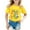 Yellow, variant on HUITKMM Boys Clothes Boy and Girl Fashion Casual Print Round Neck Loose Short Sleeve T Shirt Top