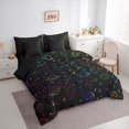 thumbnail image 4 of Manfei Mystic Astrology Kids 7pcs Bedding Comforter Set, Outer Space Planet Queen Bedding Sets, Black Blue Cartoon Reversible Queen Sheet Sets, Breathable Home Decor, 4 of 8